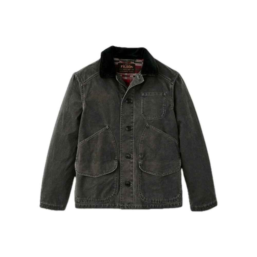 Filson Canvas Outfitter Jacket Peat Green Corduroy Collar Mens XXL